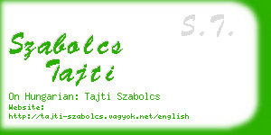 szabolcs tajti business card